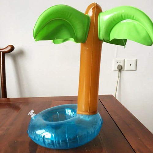 inflatable luau palm es cup holder for cola cup/cell phon