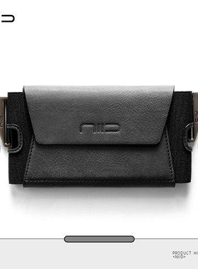 NIID手机包手机卡片收纳男女通用黑色皮质H1配件系列