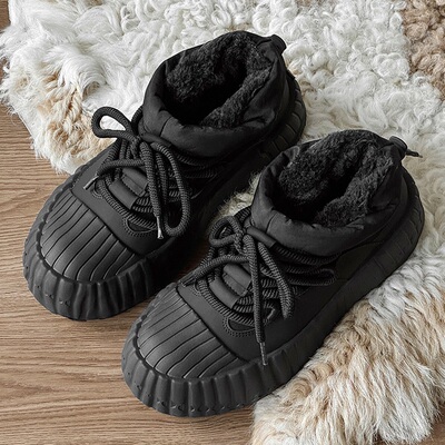 雪地靴男冬季2025新款加绒加厚面包男鞋保暖防寒棉靴厚底羽绒棉鞋