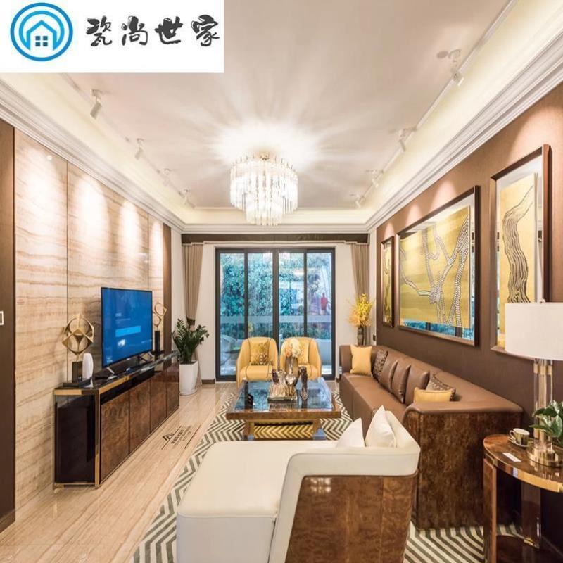 碧桂园精装房地砖松香玉客厅走廊黄色瓷砖600x1200阳台地板砖