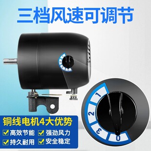 工业风扇电机大功率牛角壁扇配件通用铜线机头650摇头强力马达750