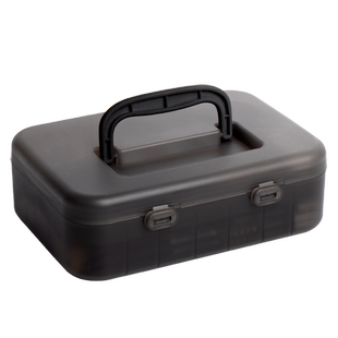 素描笔盒美术生专用大容量笔盒磨砂透明铅笔盒防断铅双层文具盒素描速写炭笔多功能塑料绘画工具收纳盒