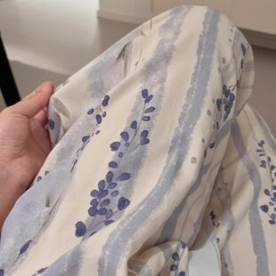 棉绸女外穿裤 长裤 子宽松慵懒风女夏季 凉凉裤 薄款 印花条纹遛弯裤