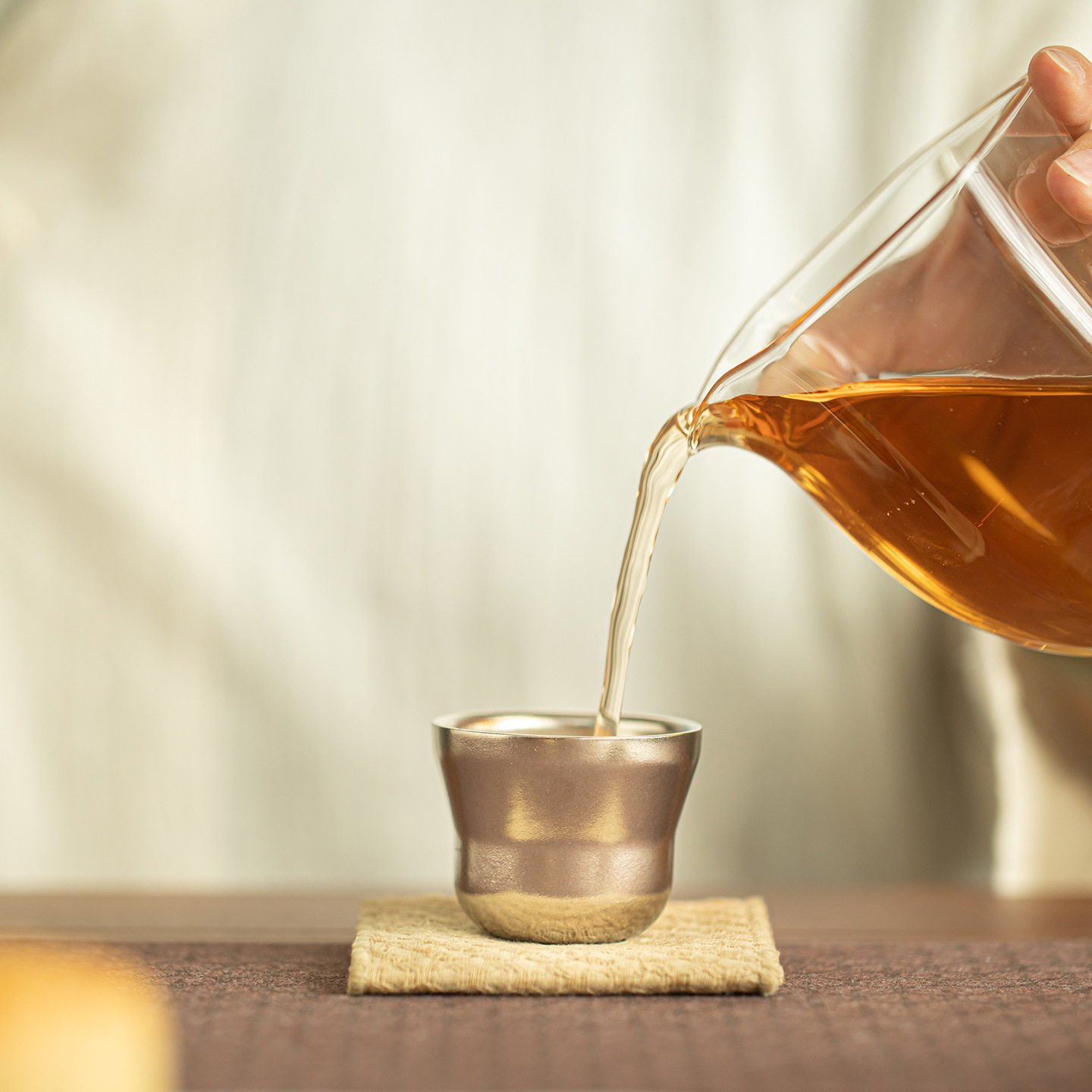 纯手工纯钛小茶杯主人杯品茗杯