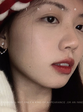 ithree/镂空爱心耳环女经典吸睛高级感ins小众百搭气质水晶耳饰女