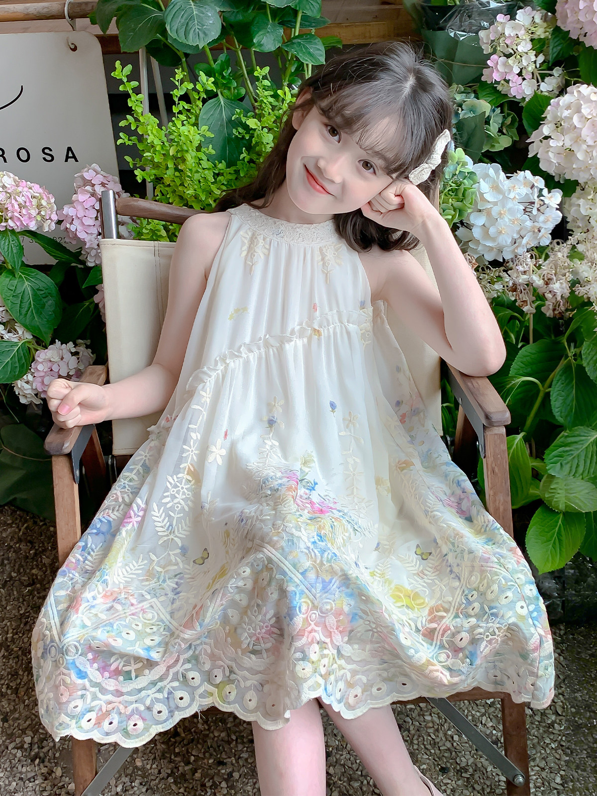女童夏连衣裙2026新款女孩超好看公主裙海边度假沙滩裙儿童裙子薄