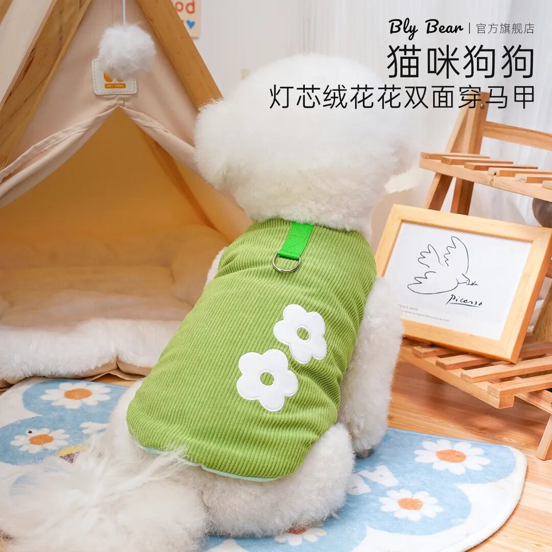 【灯芯绒双面马甲】狗狗马甲背心加厚猫咪马甲保暖宠物马甲比熊