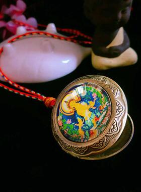 绿度母吊坠白度母佛像唐卡密宗二十一度母大白伞盖佛母嘎乌盒项链