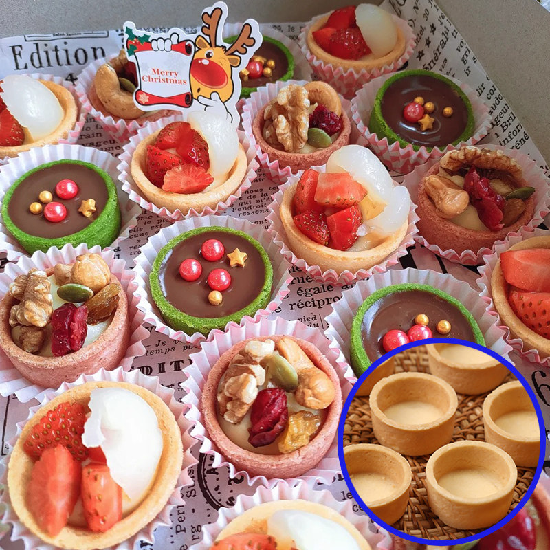 塔壳皮黄油法式挞壳曲奇水果挞茶歇甜品台草莓灌浆蛋挞烘培半成品