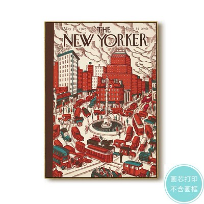 简约北欧文艺海报小清新NEW YORKER花卉风景小众艺术民宿壁画画芯