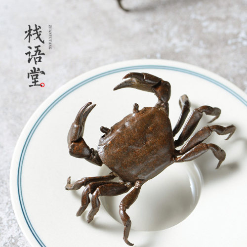 中式手工实心茶宠摆件创意