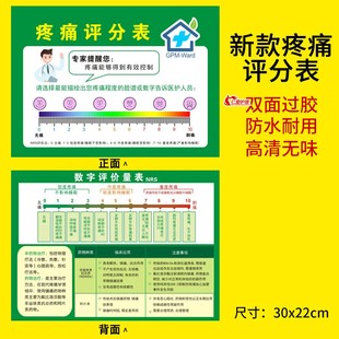 疼痛评分表评估尺医用骨科脸谱笑脸心率数字分级疼痛评分尺