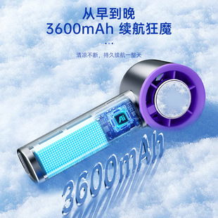 手持制冷风扇LED数显100档户外半导体夏季 2025新款 冰敷小风扇