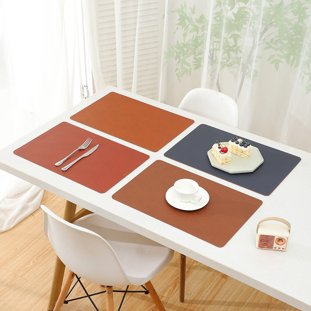 皮革餐垫家用长方餐桌垫隔热垫防水防滑纯色餐垫餐厅双面餐桌垫,居家布艺,餐垫,淘宝优惠券,粉丝福利购,淘宝优惠卷