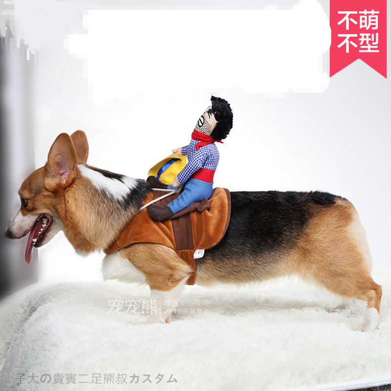 狗狗好玩骑马搞笑玩衣服同款泰迪骑马夏装薄款小狗宠物搞怪装