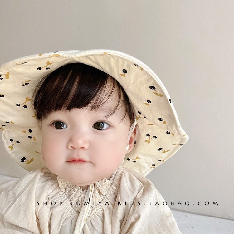 婴儿帽子夏季薄款春秋儿童渔夫帽男女童遮阳防晒帽户外宝宝盆帽潮