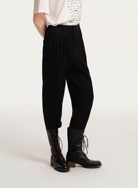 D-HARRY/迪哈利2024秋季新款简约百搭黑色长裤小脚裤DH243L97562D