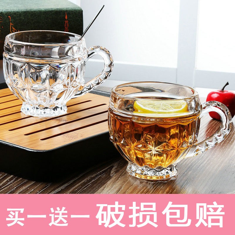 无铅带把玻璃杯花茶杯小咖啡杯牛奶杯水杯家庭用套装买一送一|ruв категории посуда, кубок/кубок/чайник, стакан - от Buy2taobao.com для оказания профессиональной услуги покупки агента Taobao