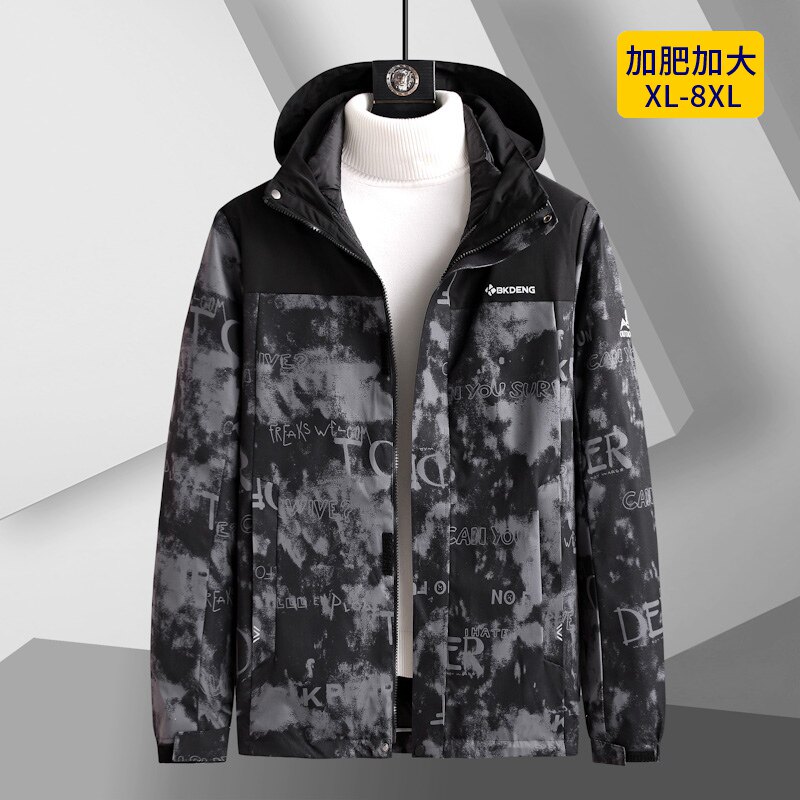 可卸内胆户外加肥加大码羽绒服保暖男胖子中老年爸爸派克肥佬上衣