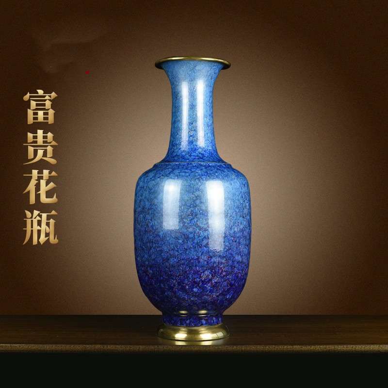 纯铜富贵花瓶摆件插花专用室内