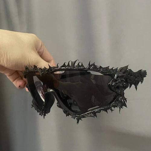 Yumomo欧美风Y2K辣妹甜酷太阳眼镜手工diy复古眼镜时尚个性墨镜