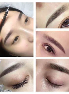 纹绣雾眉手工半永久圆针