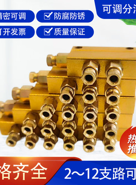 B型可调分油器油管分配器TK型抵抗式分油排油路润滑分油块分油阀