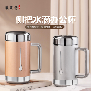 银杯子999纯银水杯大容量办公杯雪花银杯食用熟银茶杯高档送礼