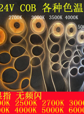 COB灯带12v24v高亮2835色温2000K2400K2700K3500K4500K5000K5500K