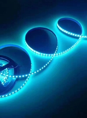 LED12V冰蓝色灯带2835高亮防水24V冰蓝色灯条化妆品柜台鱼缸海洋