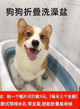 宠物狗狗洗澡盆猫咪浴盆浴缸可折叠泰迪柯基比熊泡澡桶专用沐浴盆