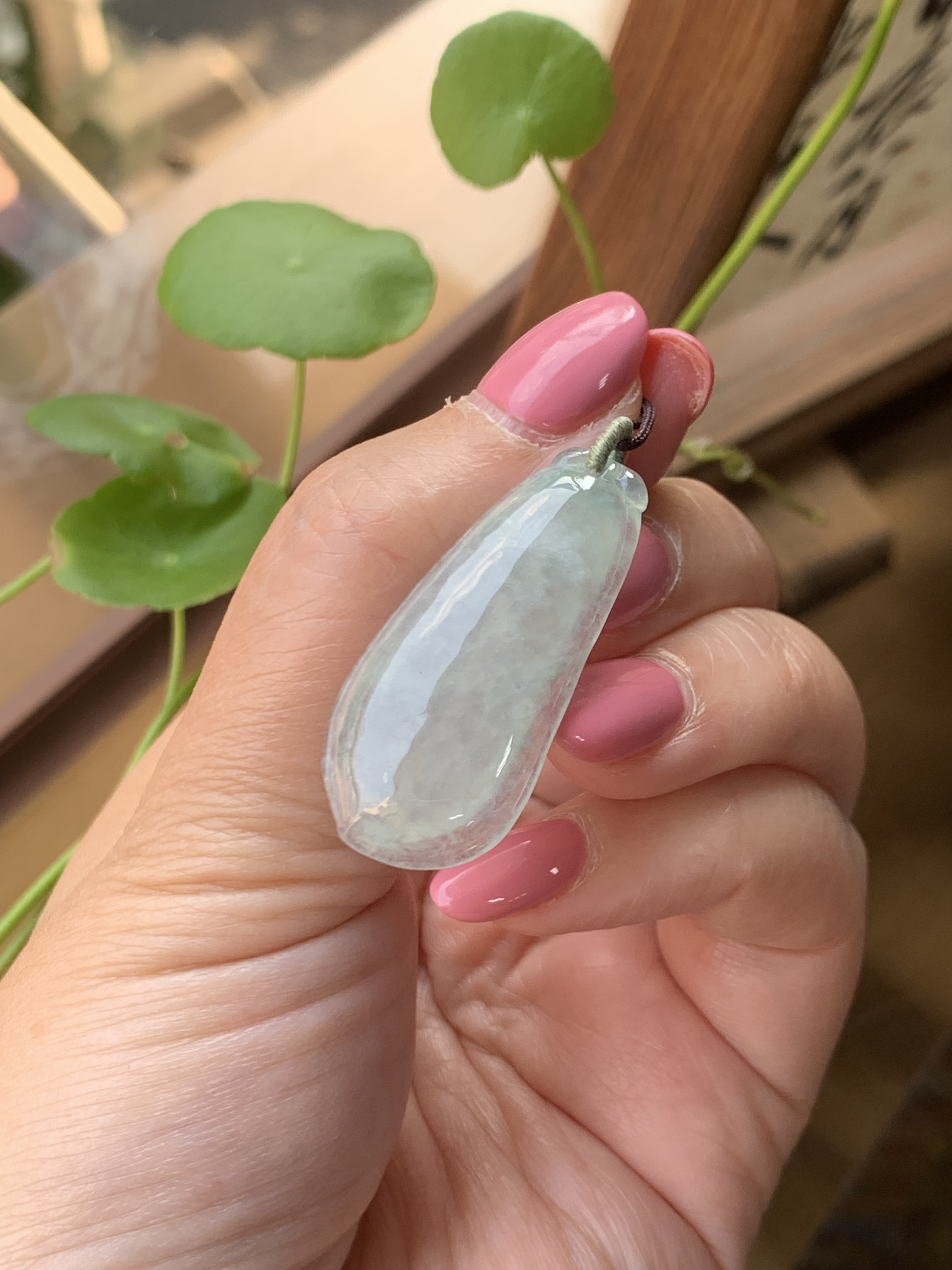 老坑糯种天然缅甸a货翡翠飘花福瓜吊坠男女款有证书保真