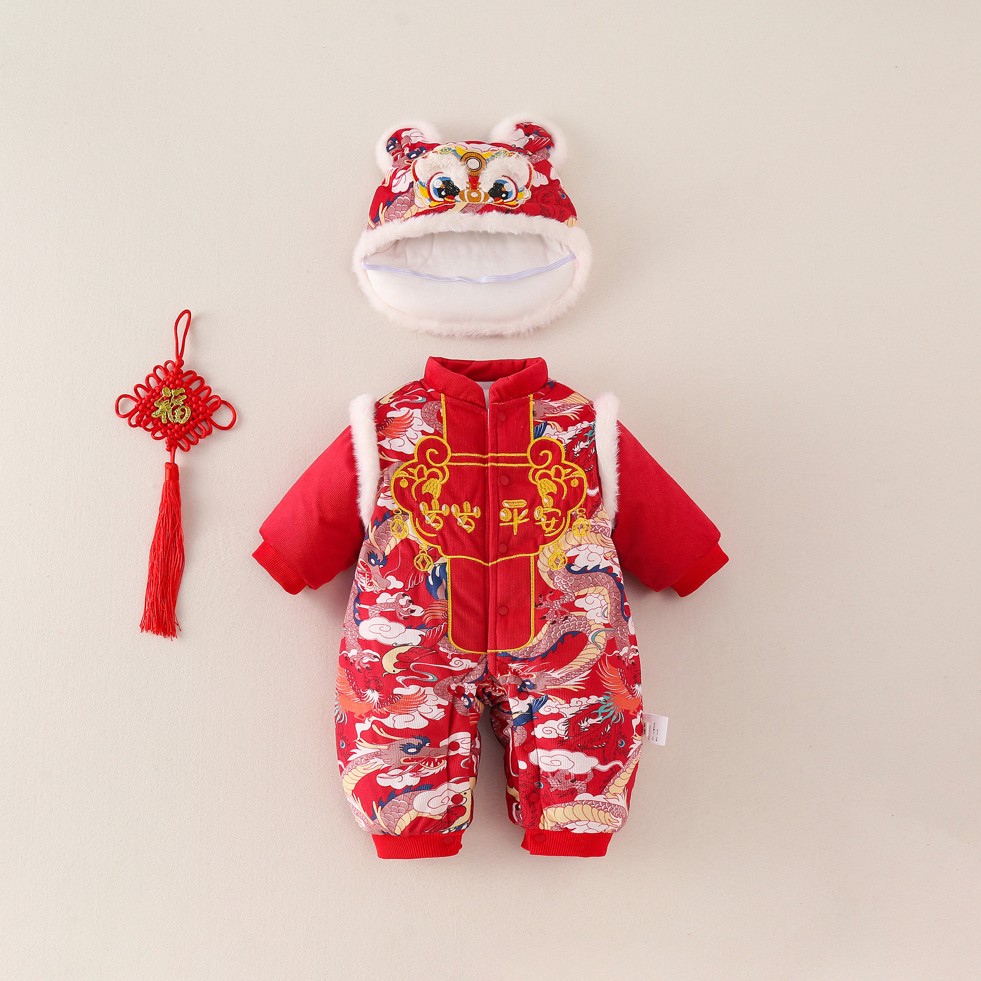 婴幼儿加棉加厚拜年服中国风周岁礼服喜庆外出服冬季连体衣,童装/婴儿装/亲子装,连身衣/爬服/哈衣,淘宝优惠券,粉丝福利购,淘宝优惠卷