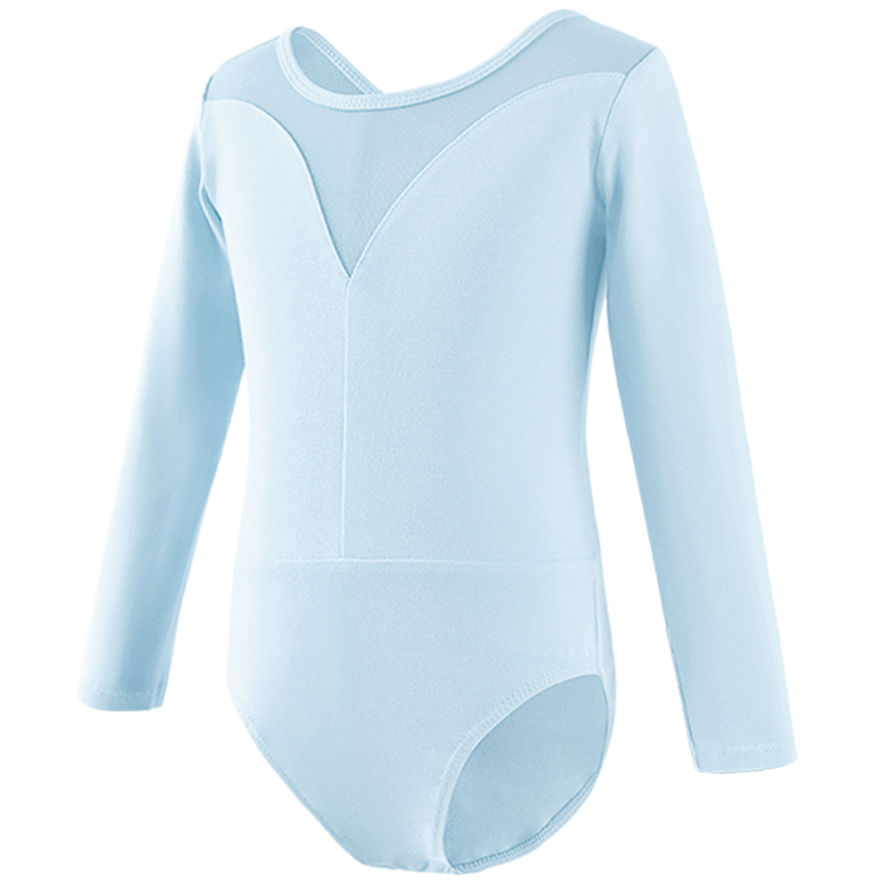 儿童舞蹈服夏季网纱短袖女童练功服套装芭蕾舞形体服中国舞体操服