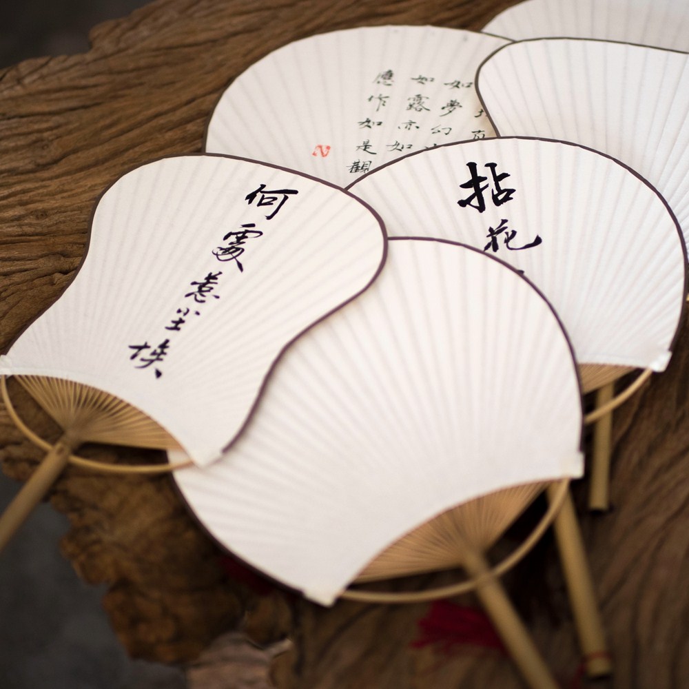 Hand drawn Fan Chinese style Su White Semi Rice paper Log Bamboo handle Antiquity circular fan Palm-leaf fan blank tassels Gongshanin the Home Daily , Fan/Mini Fan/Fitting/Ice pad/Ice stickers , Fan  category - from Buy2taobao.com to provide professional Taobao agent buy service