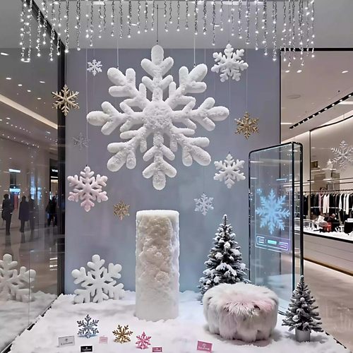雪花装饰仿真雪景造景道具christmas圣诞节装饰挂件商场橱窗布置