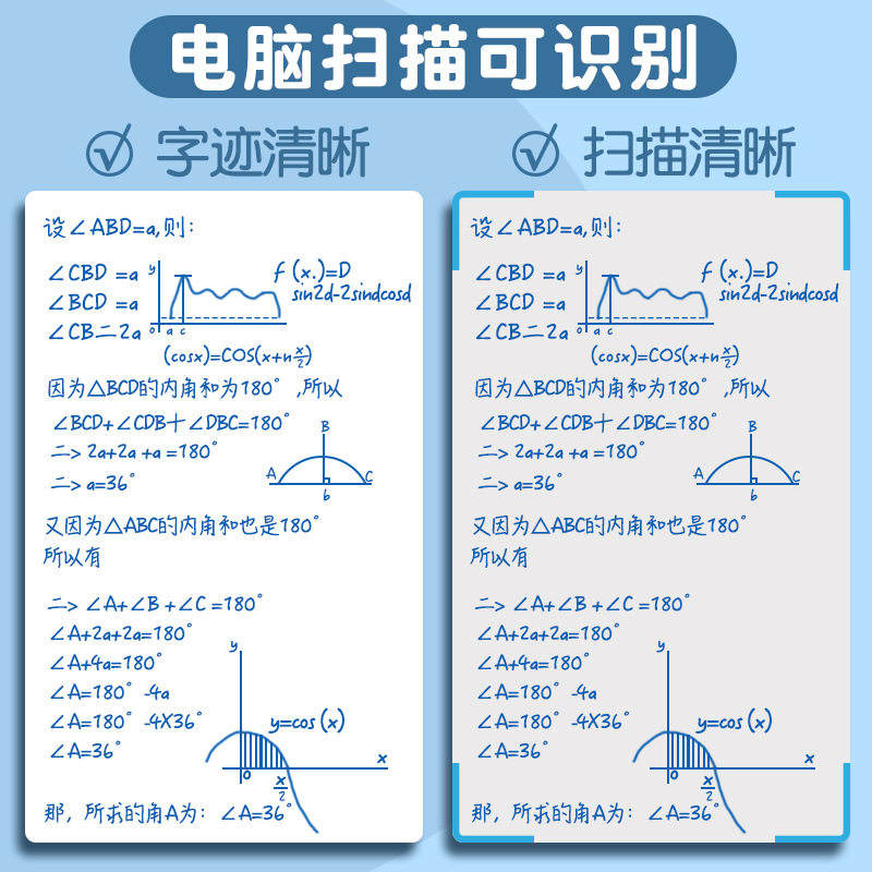 브러쉬 질문 작은 흰색 펜 블루 프레스 젤 펜 0.5MM 빠른 건조 브러쉬 질문 펜 작은 흰색 펜 블루 마크 카본 펜