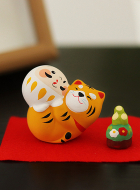 日本作舍窑陶土摆件日式桌面可爱