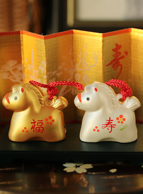 日本高级精致马年生肖摆件2026