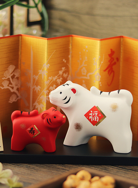 日本药师窑陶土摆件日式桌面可爱