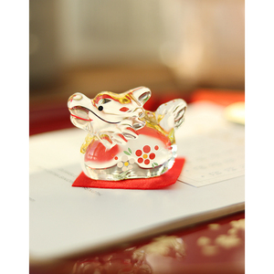 现货日本进口药师窑 福梅硝子祥龙 龙年生肖摆件家居装饰新年礼物