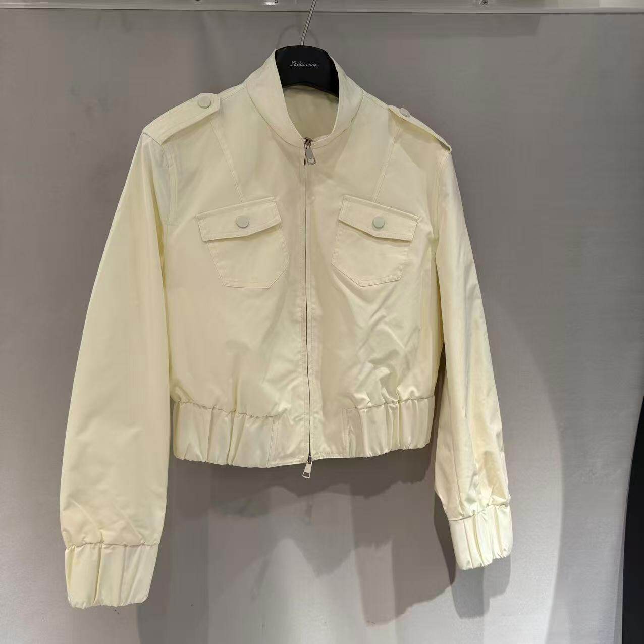 欧洲站2026春季新款欧货立领两口袋收腰工装夹克洋气外套女617231