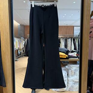 欧洲站2026新款 女1188 高端欧货蕾丝花边高腰洋气显瘦微喇休闲裤