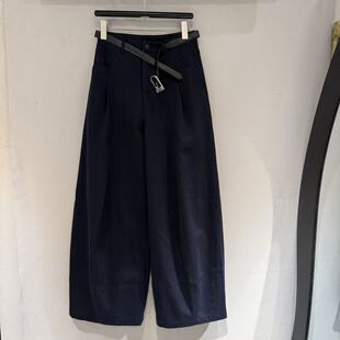 F851 百搭直筒洋气休闲阔腿九分气球裤 欧洲站2026新款 欧货高腰窄版