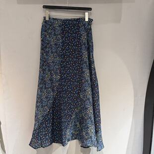 欧洲站2026新款 欧货高腰显瘦渐变碎花洋气真丝鱼尾半身裙女Y606