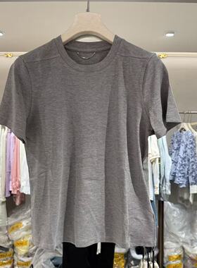 欧洲站2026新款简约链条圆领基础款莫代尔棉舒适短袖T恤女202086