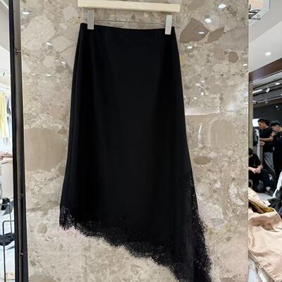 欧洲站2026夏新款欧货不规则蕾丝边设计感女人味洋气半身裙2418