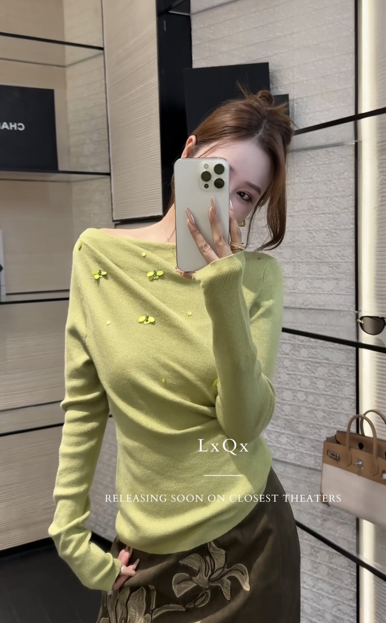 欧洲站2026早秋新款欧货一字肩立体花朵长袖针织衫女上衣
