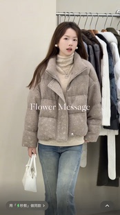 欧洲站2025冬新时尚立领烫钻拉链洋气十足保暖羽绒服外套女25090