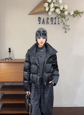 欧洲站2025冬新时尚立领爱心面包短款羽绒服休闲保暖外套8183-939